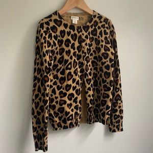 Crewcuts leopard print cardigan